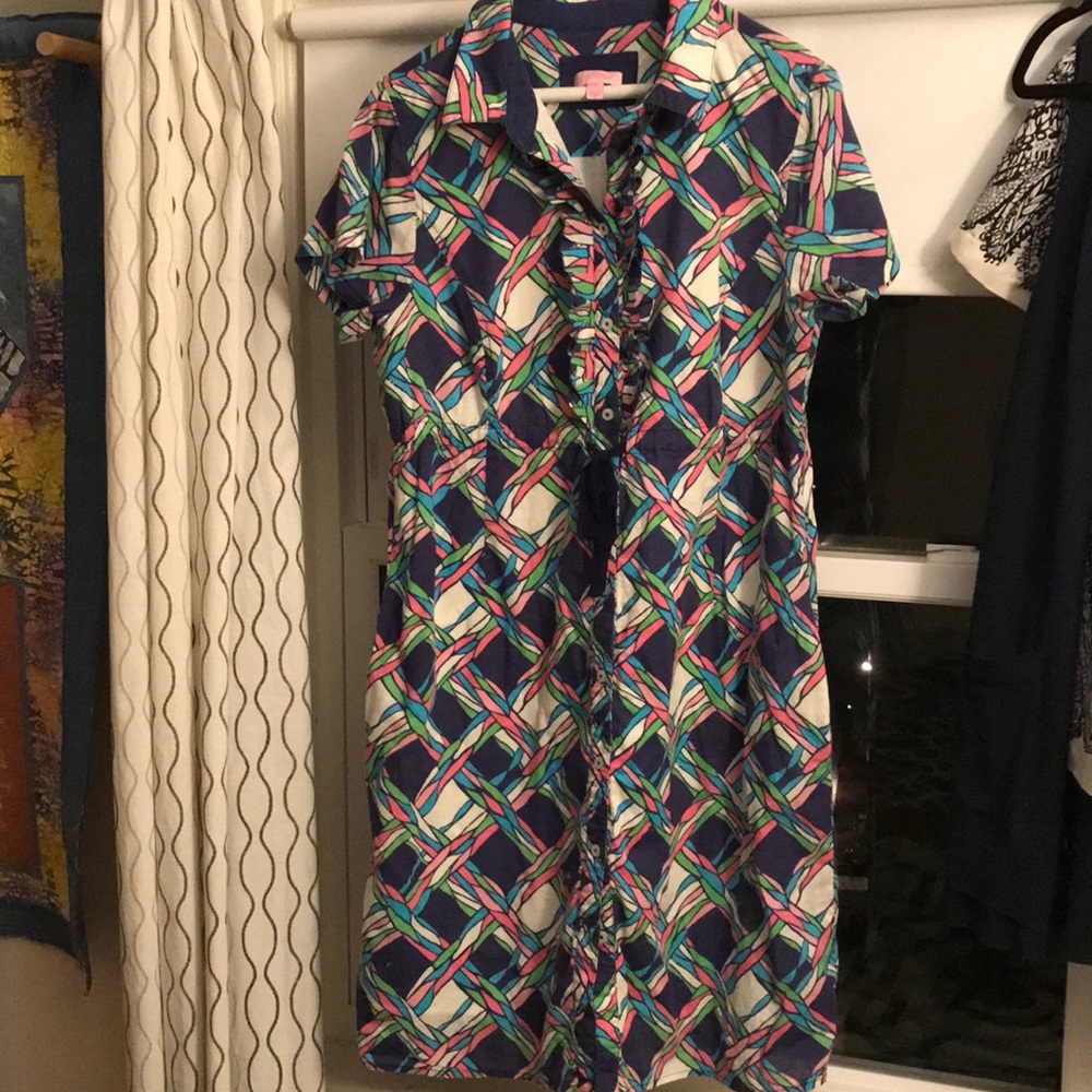 Lilly Pulitzer A line shirtdress size 14